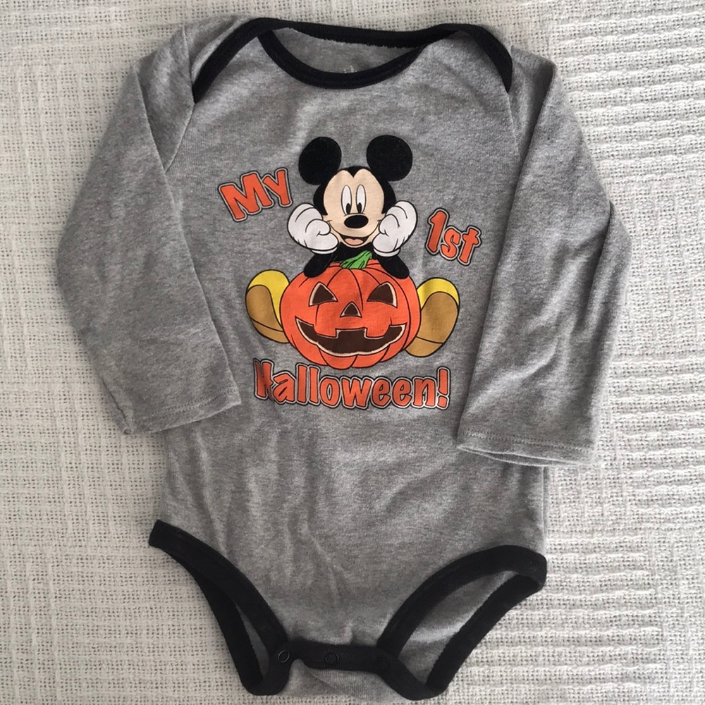 Disney Baby First Halloween Mickey Onesie 12 mos